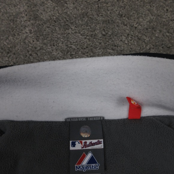 New York Yankees Jacket Mens 2XL Navy Blue Majestic Authentic Fleece Windbreaker - Picture 7 of 12